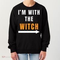 witch costume I'm With The Witch Funny Halloween Women's Sweatshirt thumb 0