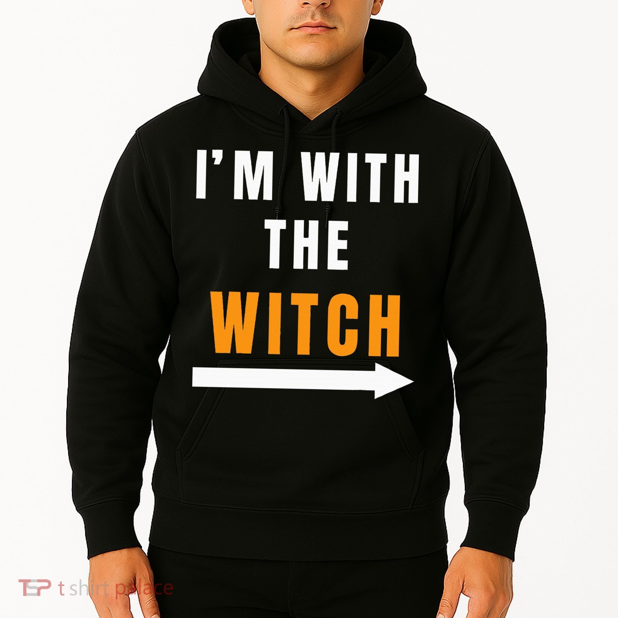 witch costume I'm With The Witch Funny Halloween Hoodie