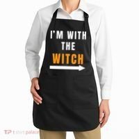witch costume I'm With The Witch Funny Halloween Apron thumb 2