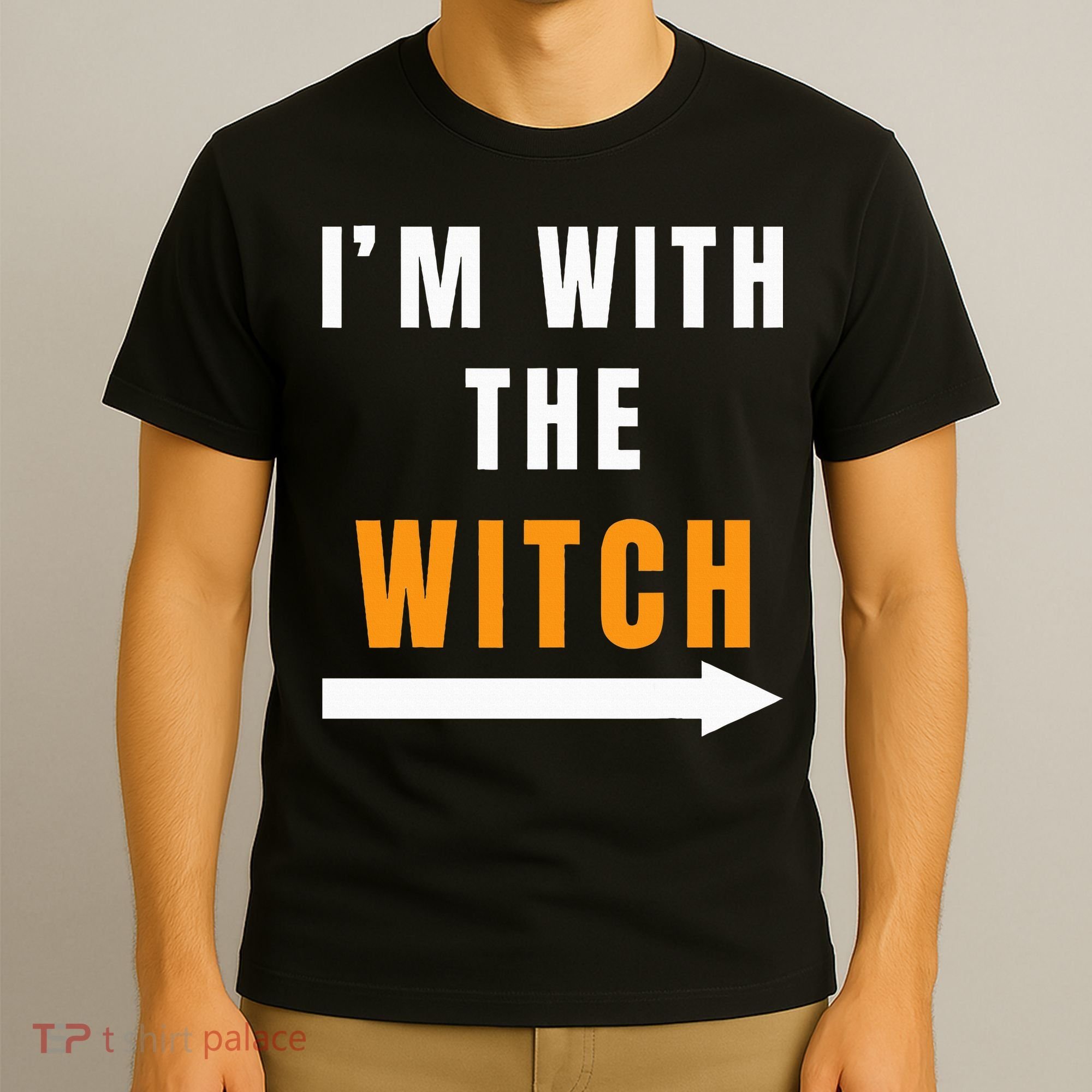 witch costume I'm With The Witch Funny Halloween T-Shirt