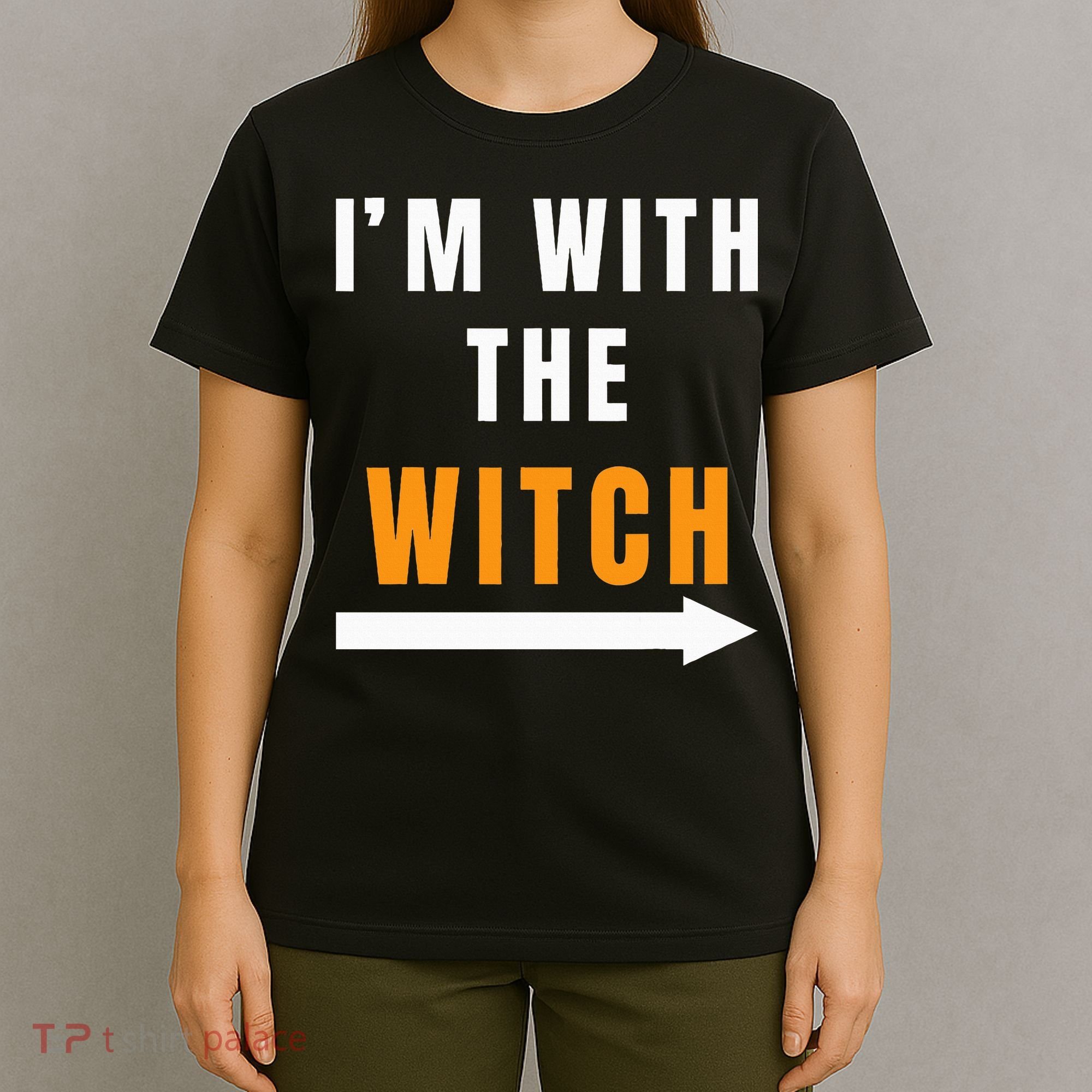 witch costume I'm With The Witch Funny Halloween T-Shirt