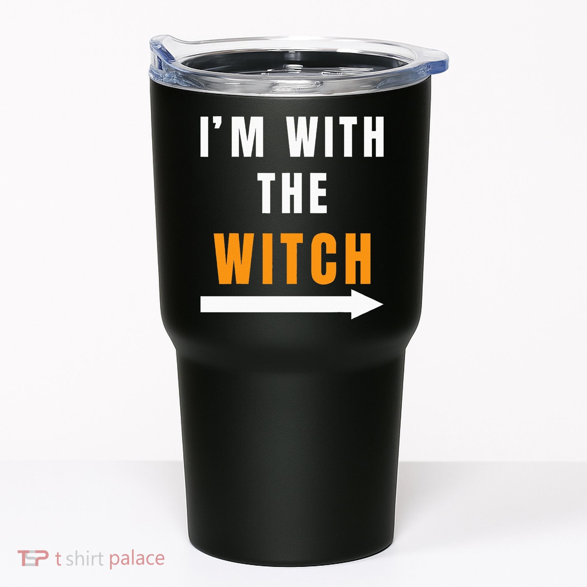 witch costume I'm With The Witch Funny Halloween Tumbler