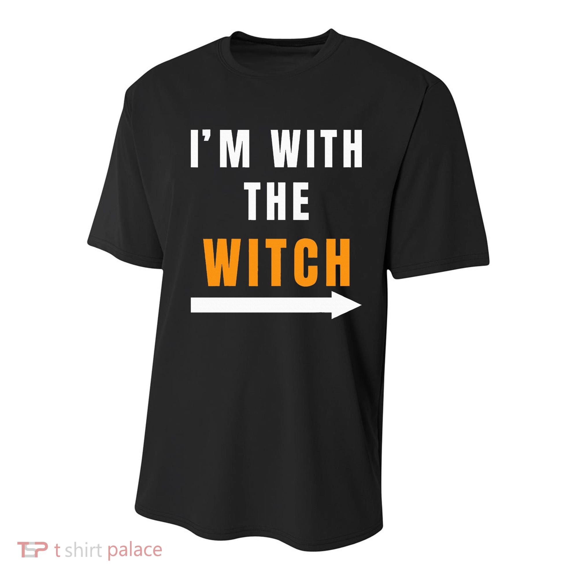 witch costume I'm With The Witch Funny Halloween Youth Performance Sprint T-Shirt