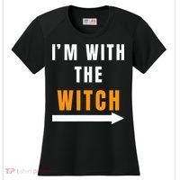 witch costume I'm With The Witch Funny Halloween Women's Cooling Performance Crew T-Shirt thumb 0