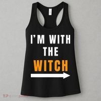 witch costume I'm With The Witch Funny Halloween Women's Tank Top thumb 3