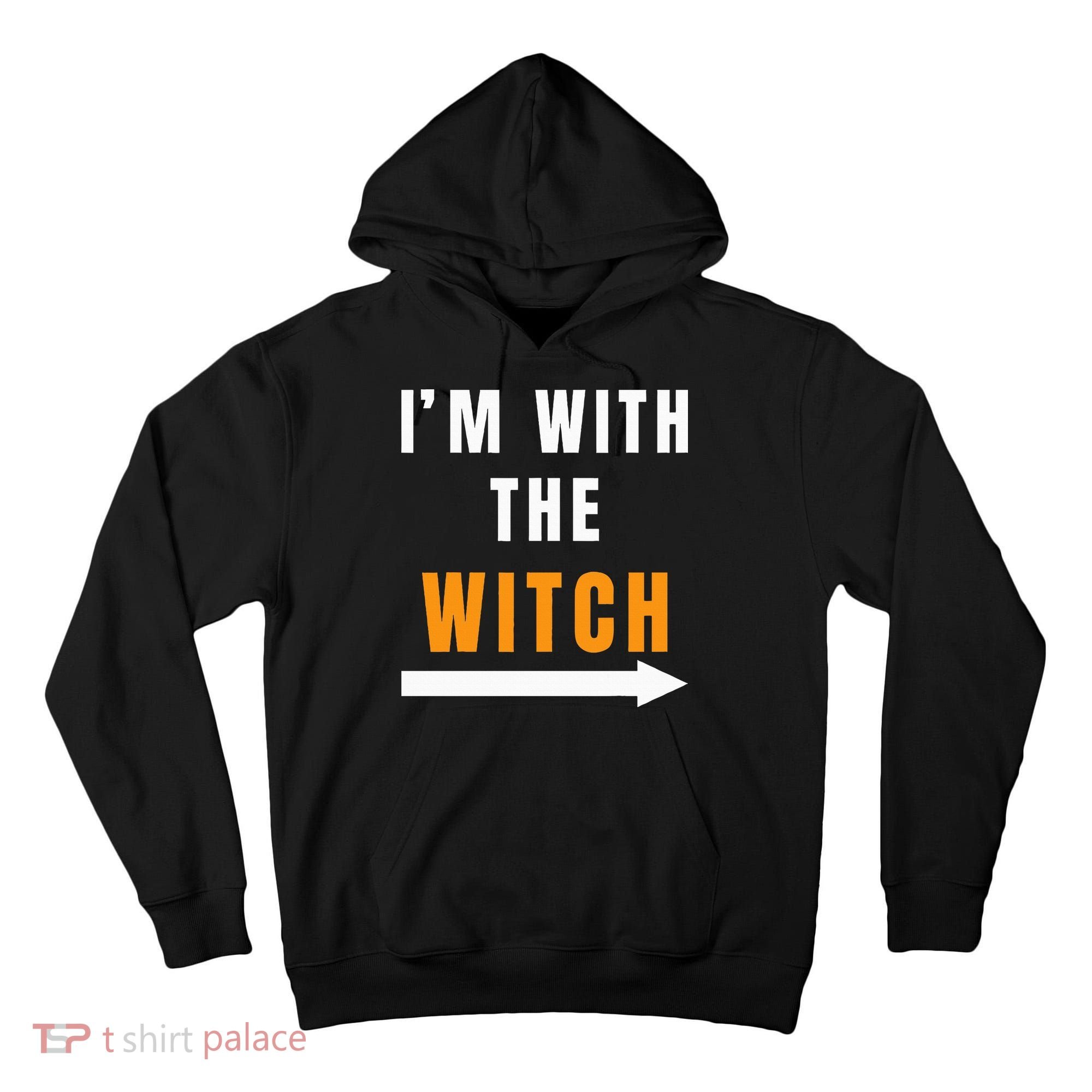 witch costume I'm With The Witch Funny Halloween Tall Hoodie