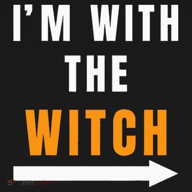 witch costume I'm With The Witch Funny Halloween Tall Hoodie
