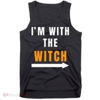 witch costume I'm With The Witch Funny Halloween Tank Top thumb 0
