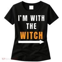 witch costume I'm With The Witch Funny Halloween Women's T-Shirt thumb 0