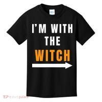 witch costume I'm With The Witch Funny Halloween Kids T-Shirt thumb 0