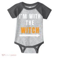 witch costume I'm With The Witch Funny Halloween Infant Baby Jersey Bodysuit thumb 0