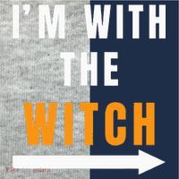 witch costume I'm With The Witch Funny Halloween Kids Colorblock Raglan Jersey thumb 2