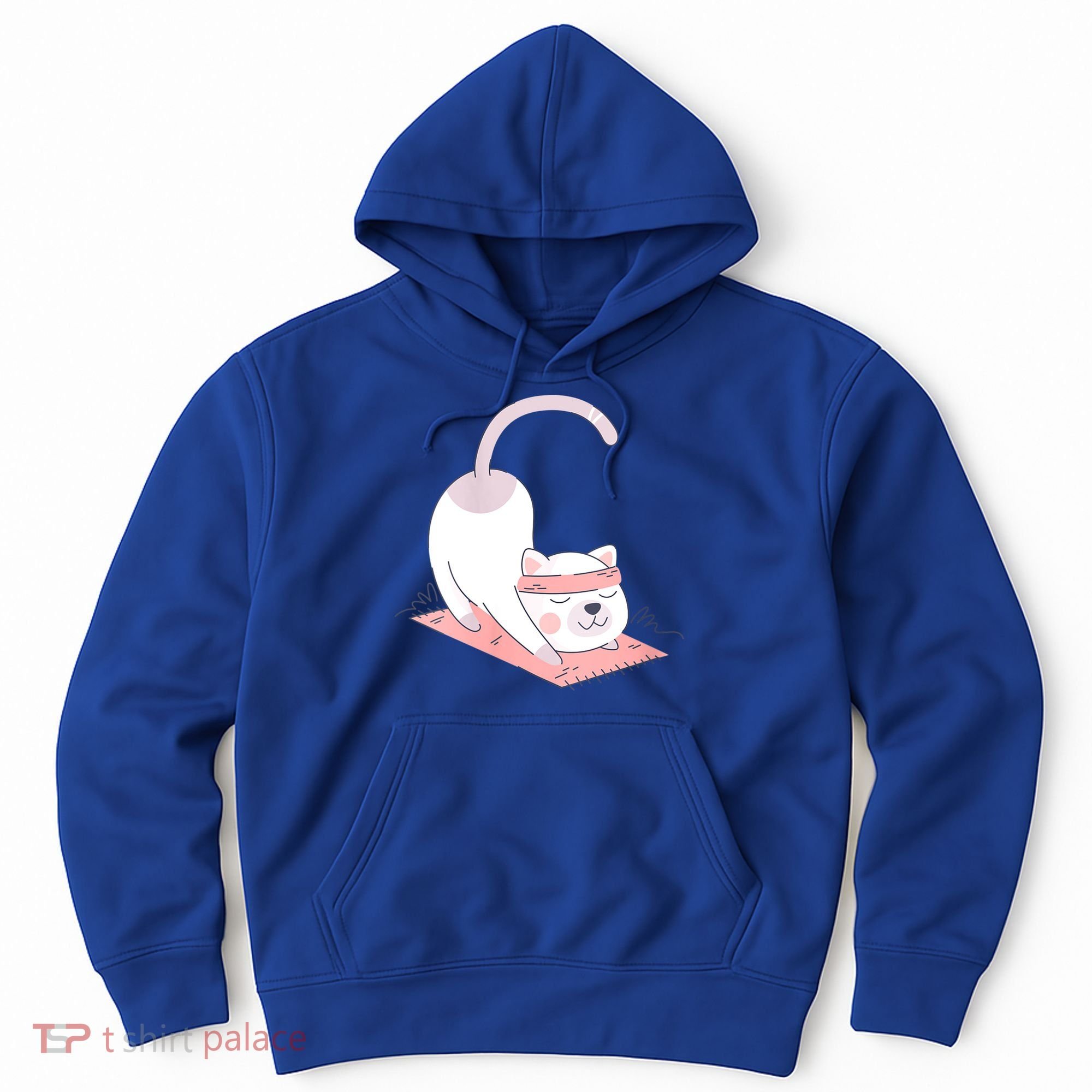 Womens Cat International Yoga Day Hoodie