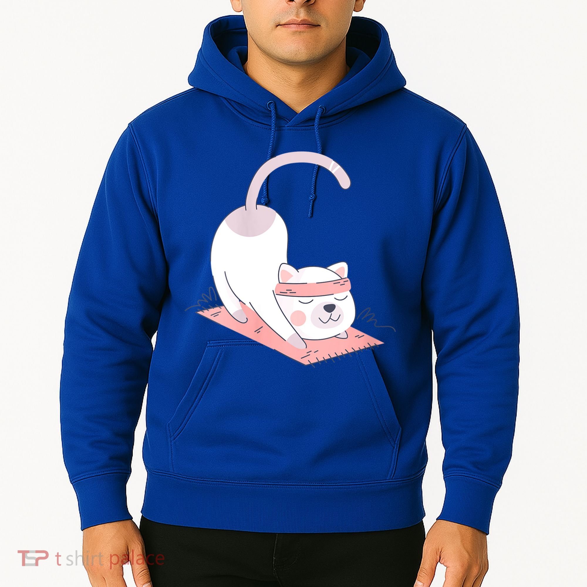 Womens Cat International Yoga Day Hoodie