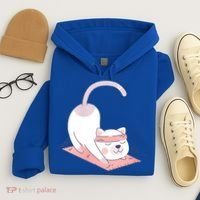 Womens Cat International Yoga Day Hoodie thumb 4