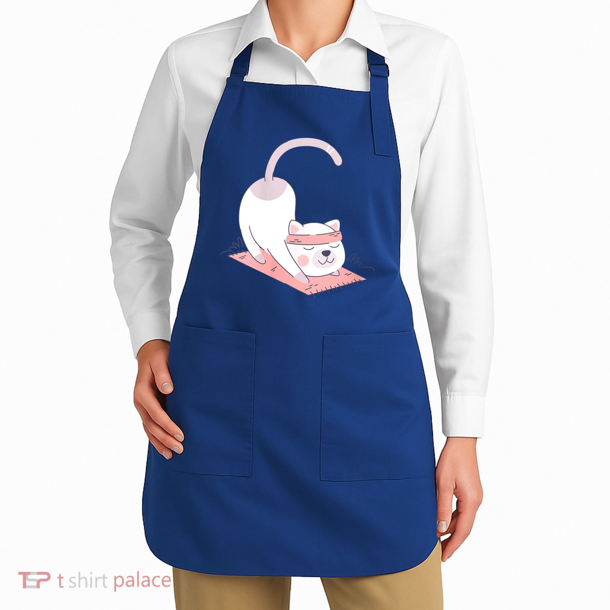 Womens Cat International Yoga Day Apron