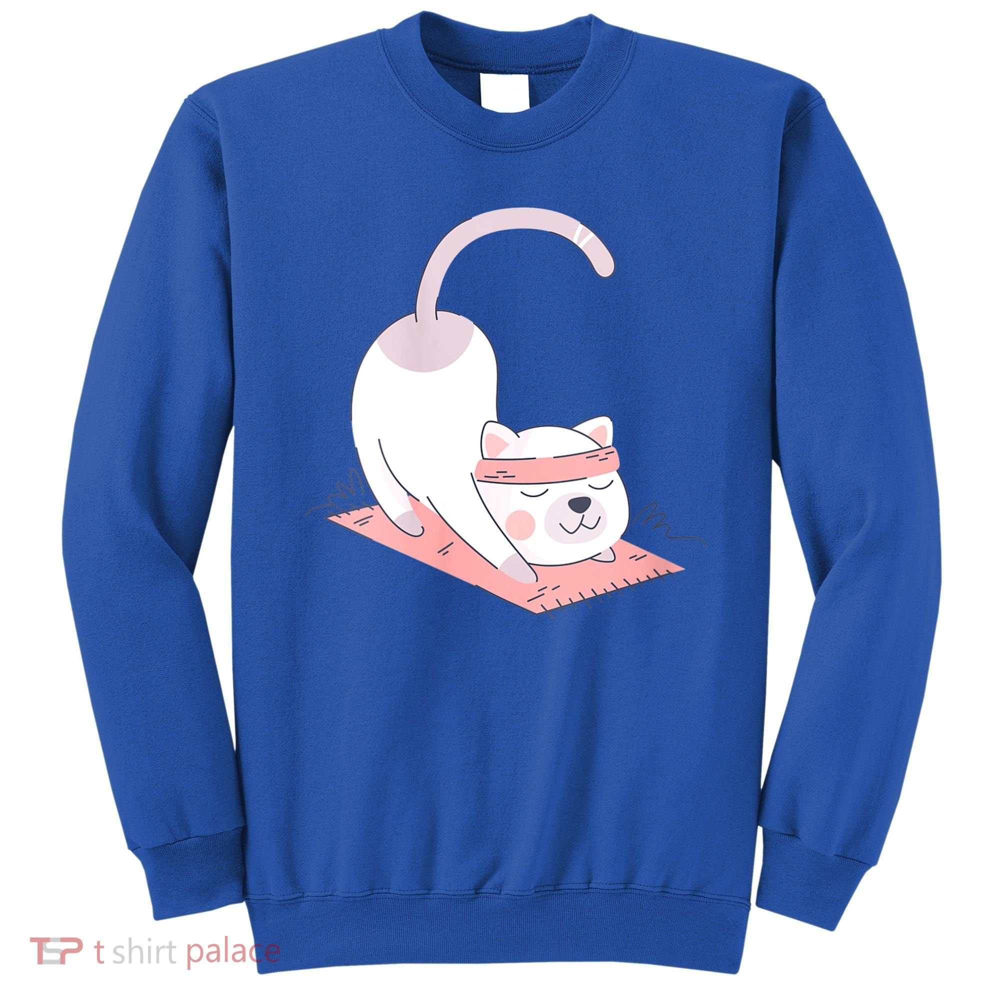 Womens Cat International Yoga Day Sweatshirt