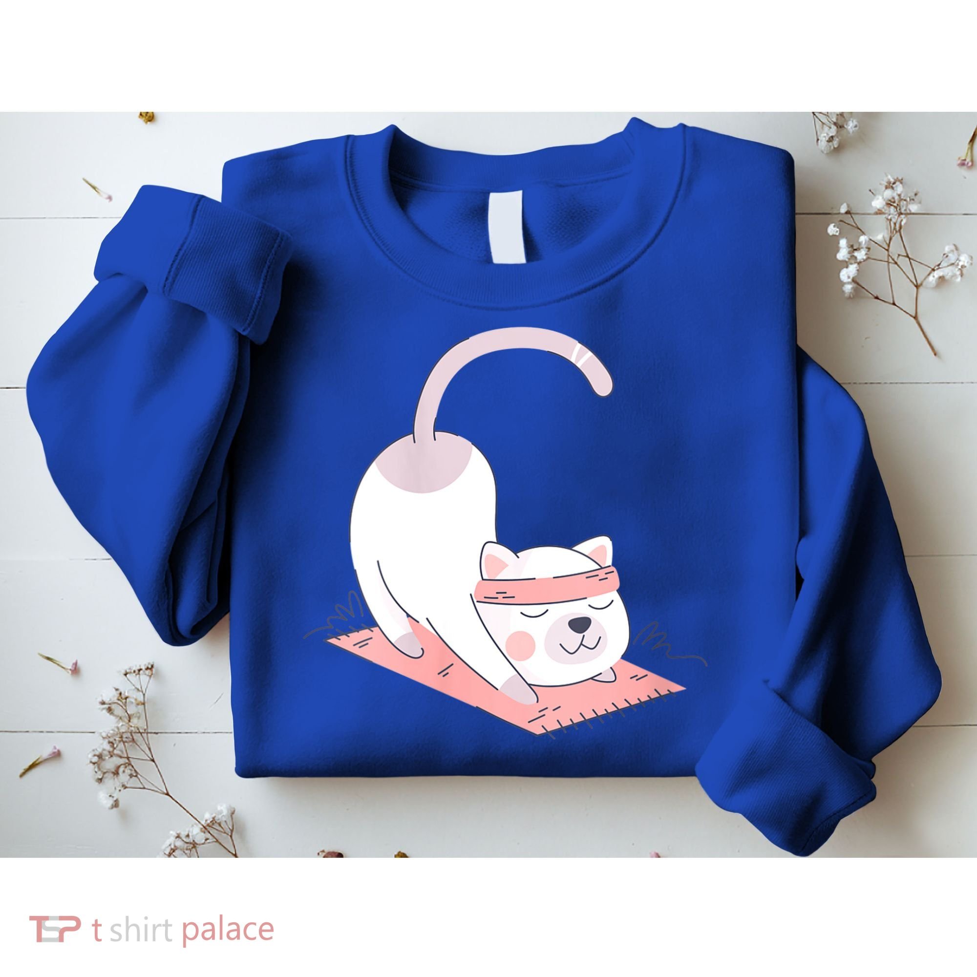 Womens Cat International Yoga Day Sweatshirt