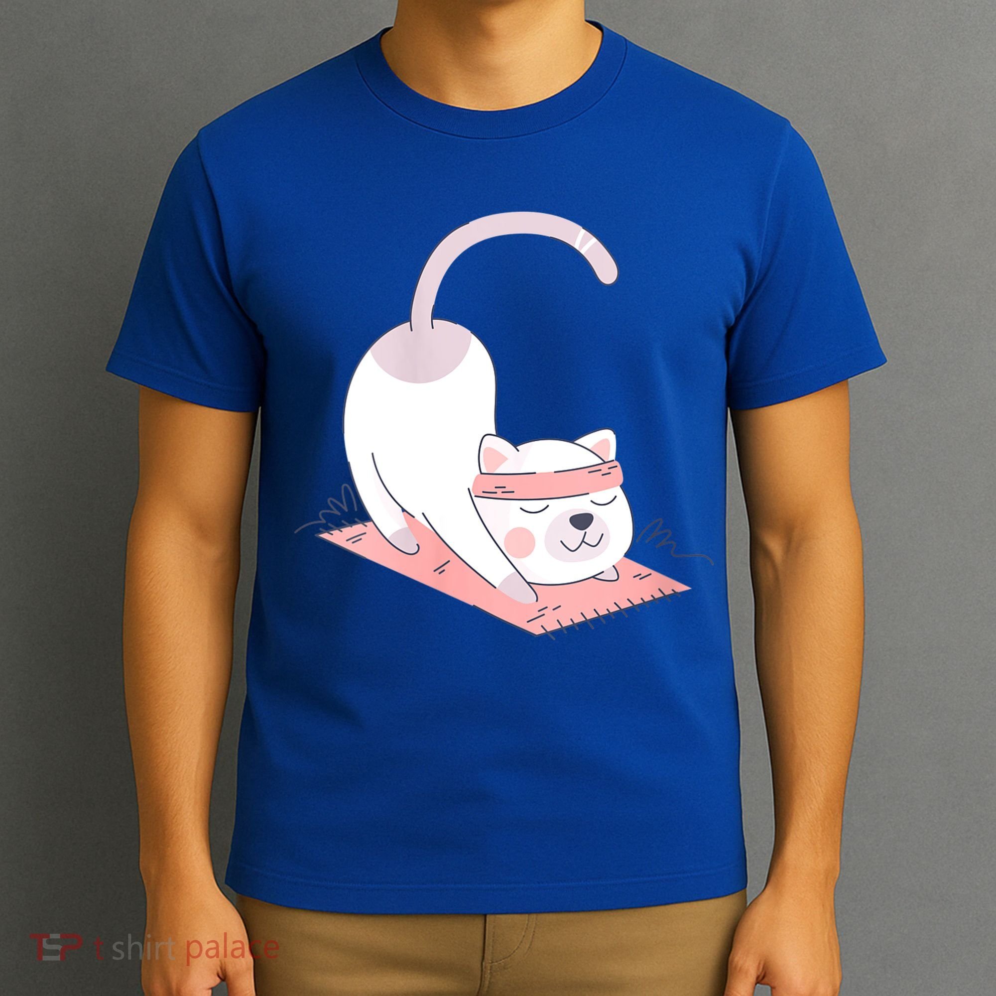 Womens Cat International Yoga Day T-Shirt