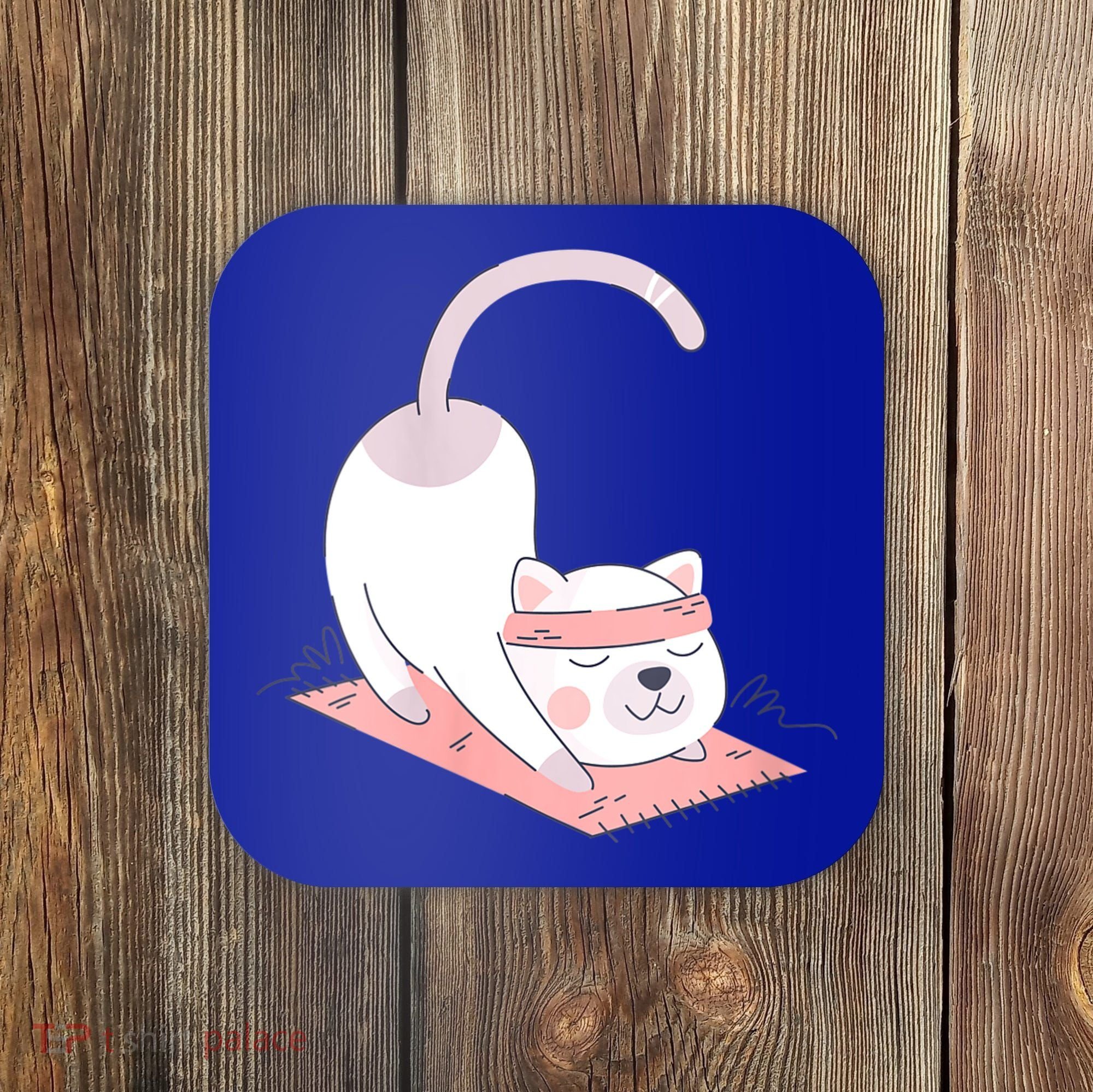Womens Cat International Yoga Day Coaster