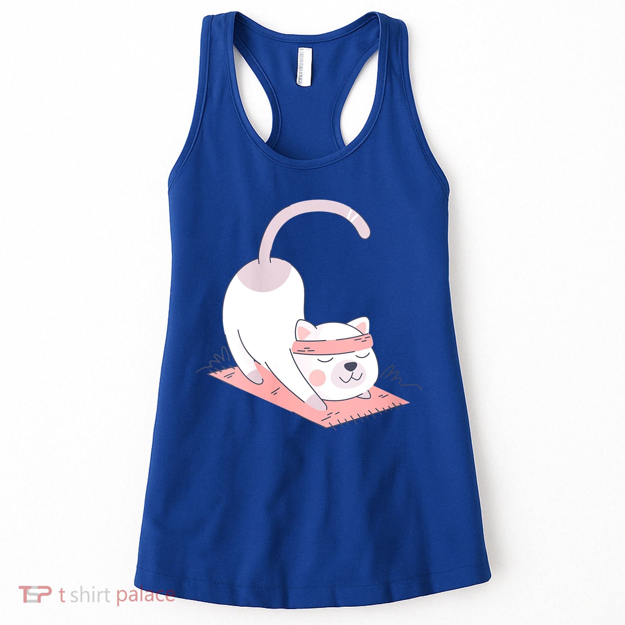 Womens Cat International Yoga Day Women's Tank Top