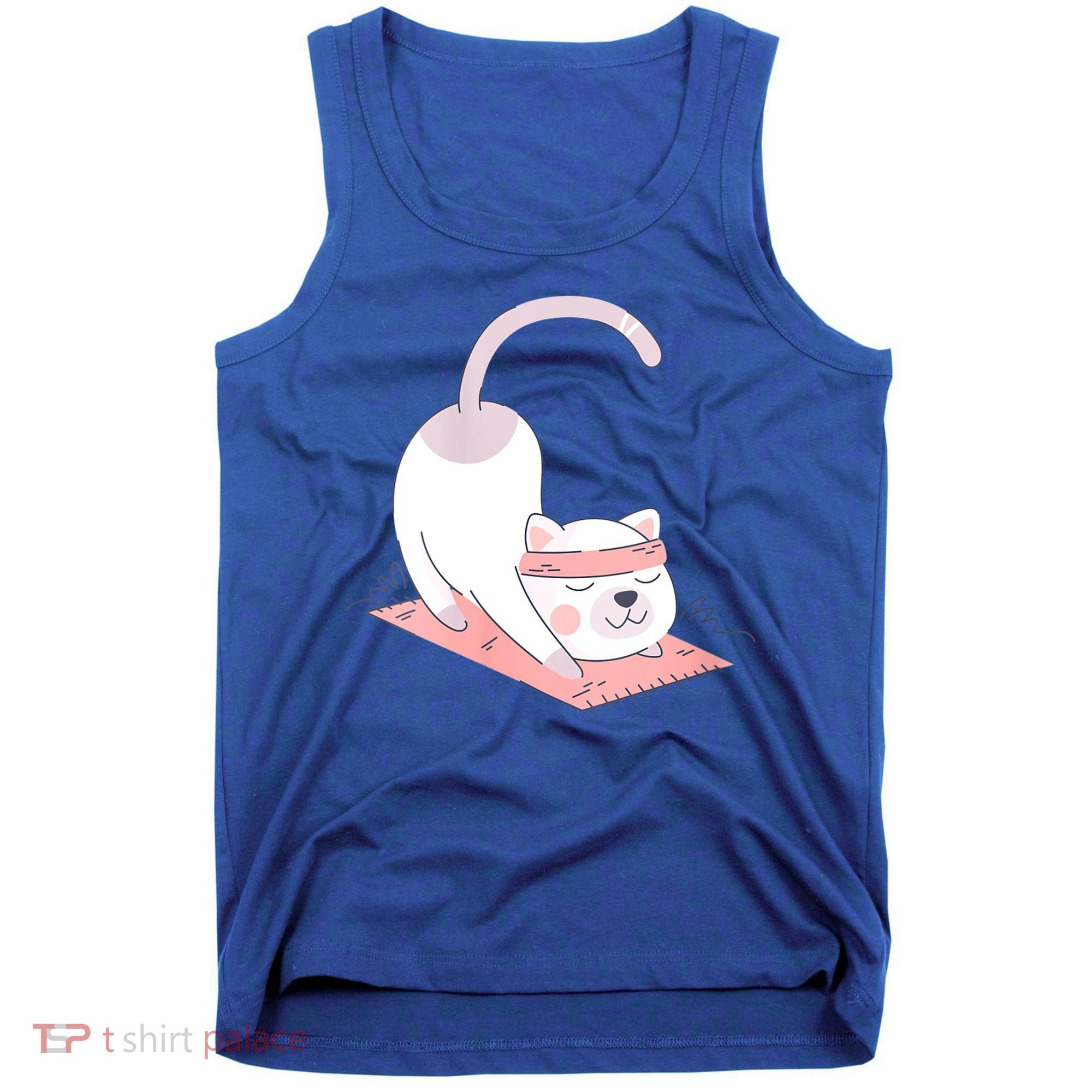 Womens Cat International Yoga Day Tank Top