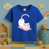 Womens Cat International Yoga Day Toddler T-Shirt thumb 3
