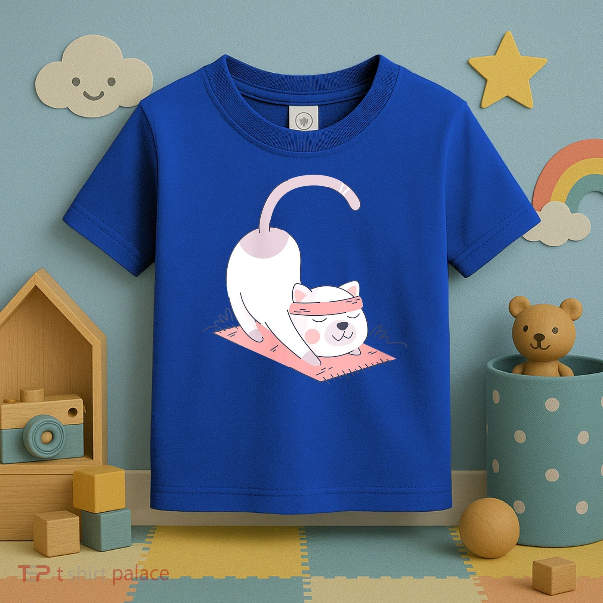 Womens Cat International Yoga Day Toddler T-Shirt
