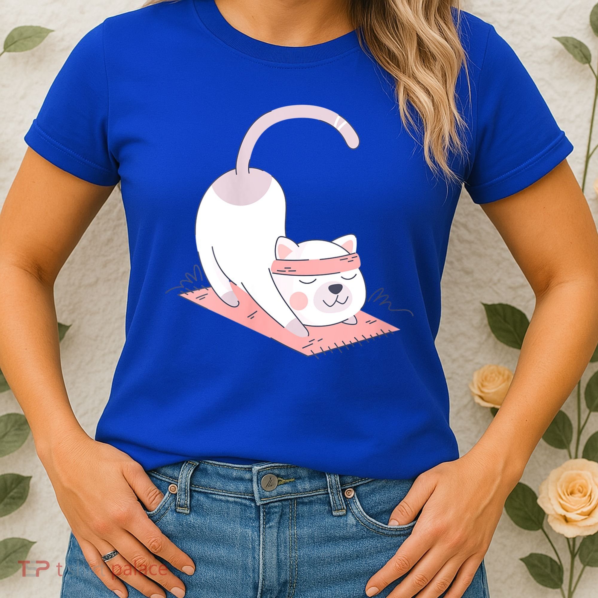 Womens Cat International Yoga Day Women's T-Shirt