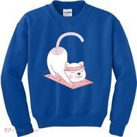 Womens Cat International Yoga Day Kids Sweatshirt thumb 0