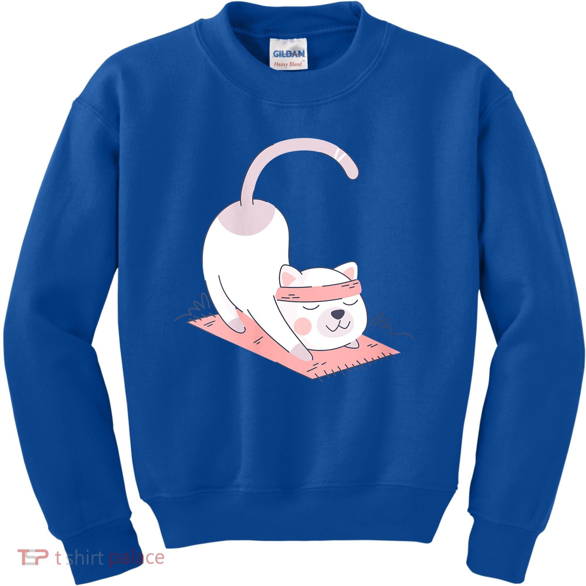 Womens Cat International Yoga Day Kids Sweatshirt