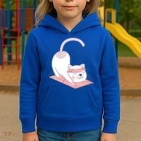 Womens Cat International Yoga Day Kids Hoodie thumb 3