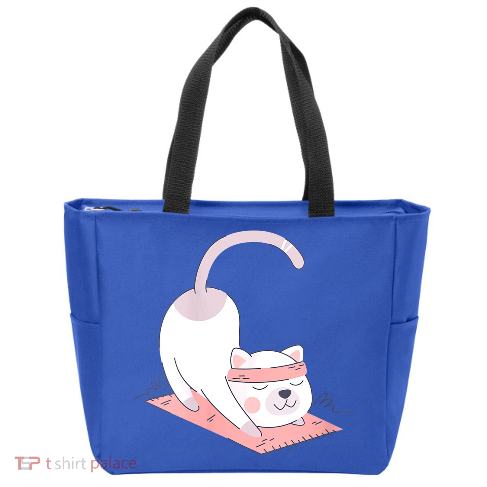 Womens Cat International Yoga Day Tote Bag