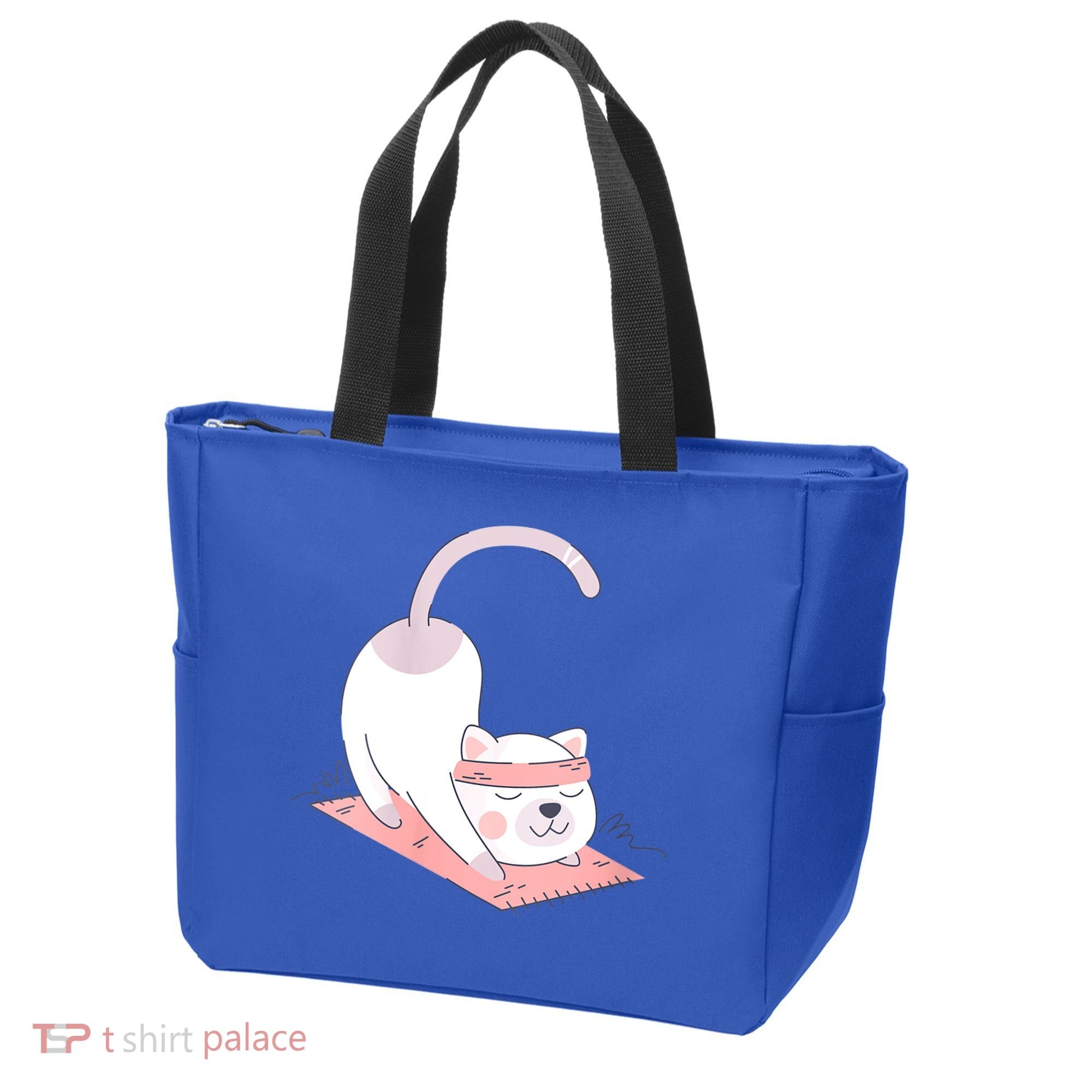Womens Cat International Yoga Day Tote Bag