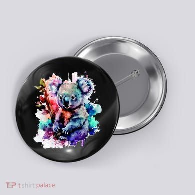 Water Color Koala Button