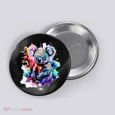 Water Color Koala Button