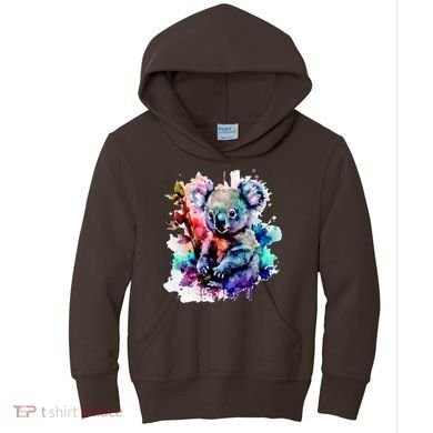 Water Color Koala Kids Hoodie