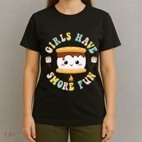 Women Camping Kawaii Smores Have Smore Kids Camping T-Shirt thumb 4
