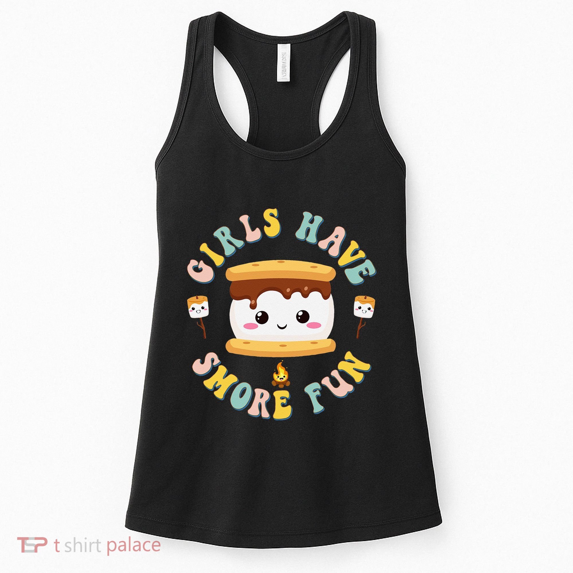 Women Camping Kawaii Smores Have Smore Kids Camping Women's Tank Top