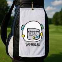 Wonder Choose Kind Auggie Choose Kind Space Helmet Golf Towel thumb 2