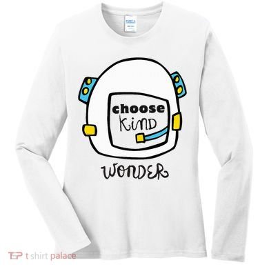 Wonder Choose Kind Auggie Choose Kind Space Helmet Women's Long Sleeve Shirt