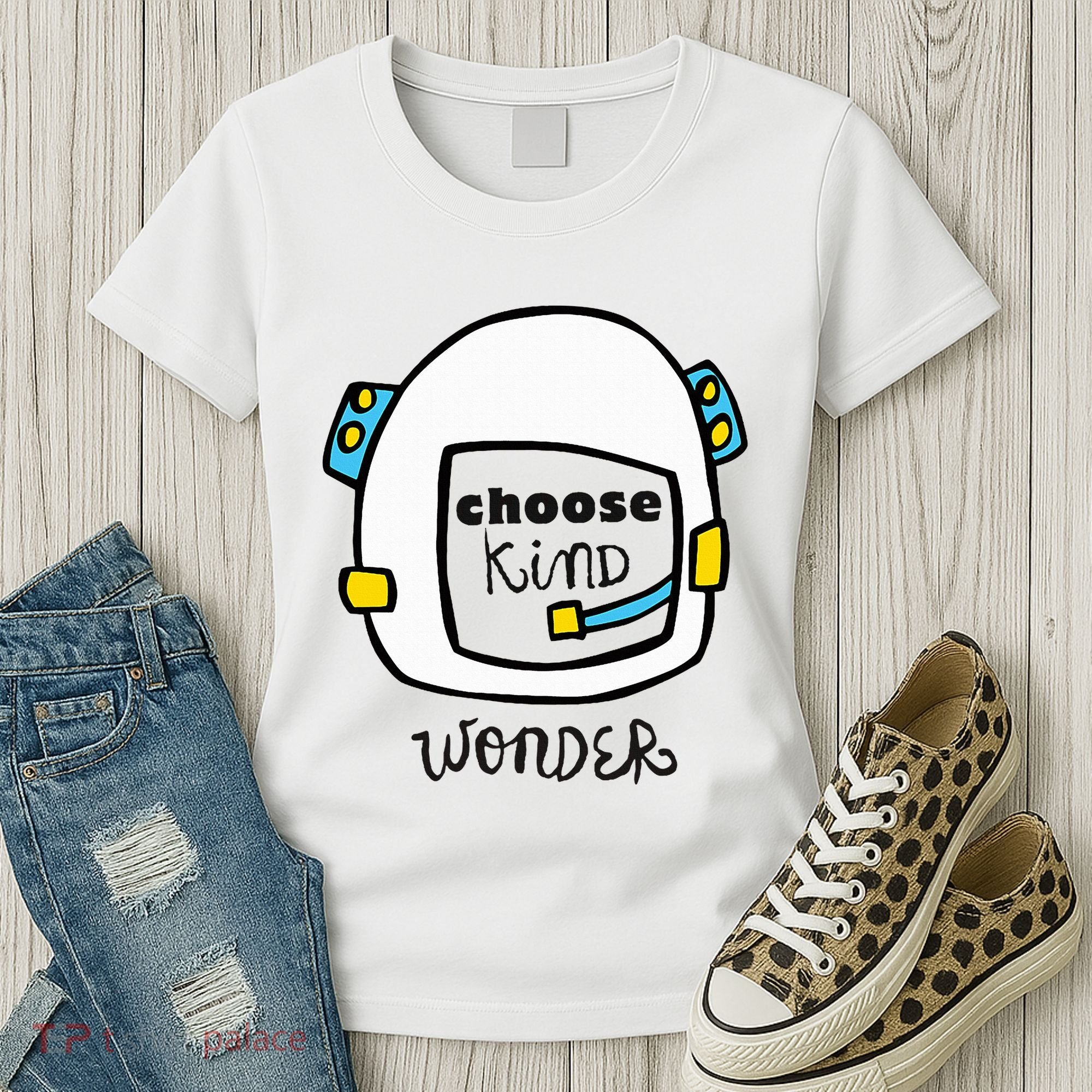 Wonder Choose Kind Auggie Choose Kind Space Helmet Women's T-Shirt