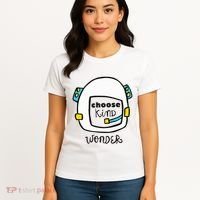 Wonder Choose Kind Auggie Choose Kind Space Helmet Women's T-Shirt thumb 4