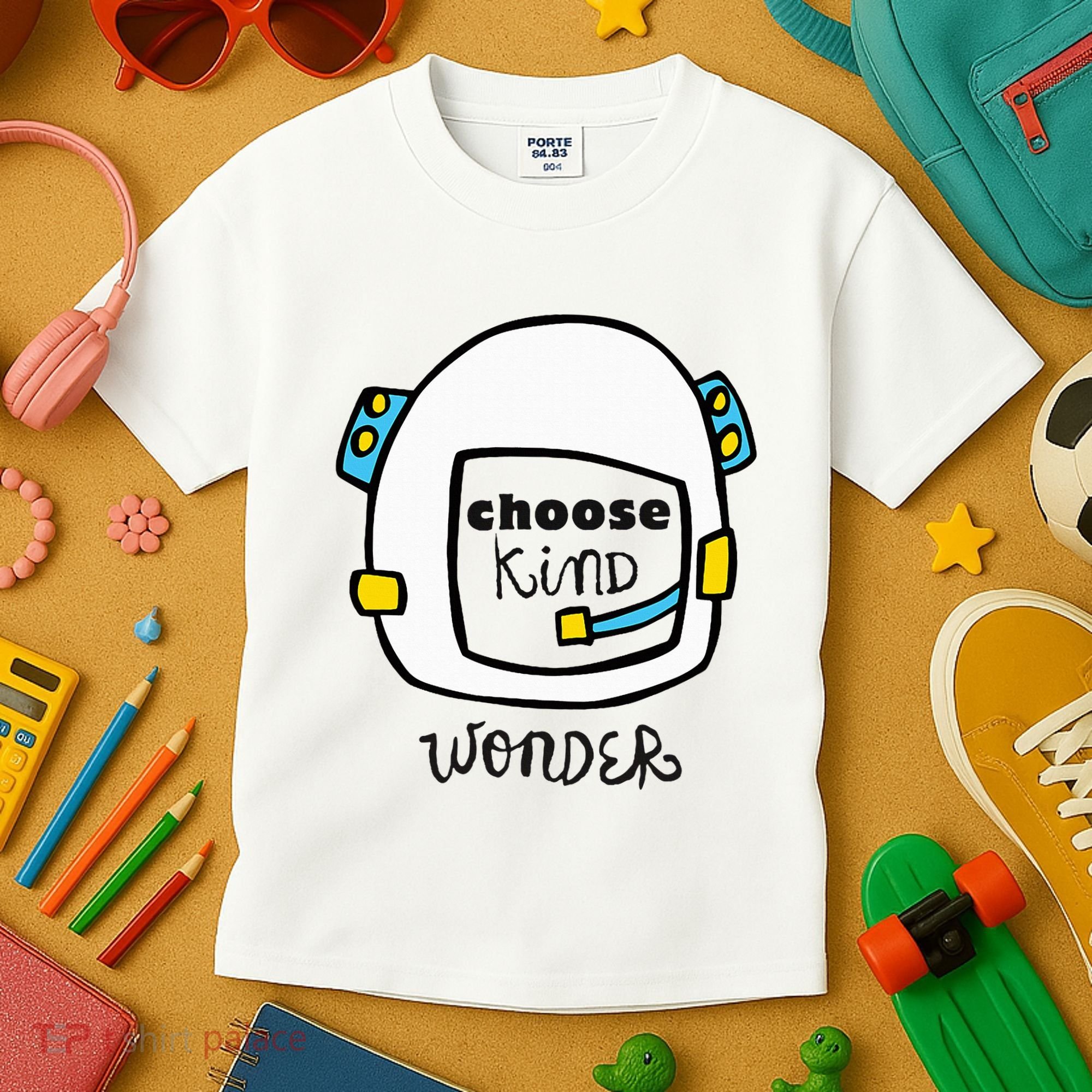 Wonder Choose Kind Auggie Choose Kind Space Helmet Kids T-Shirt