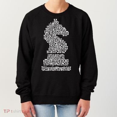White Chess Knight Piece Mosaic Women's Sweatshirt
