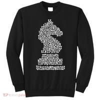 White Chess Knight Piece Mosaic Sweatshirt thumb 0