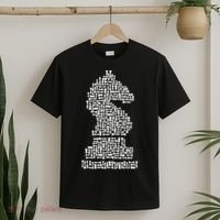 White Chess Knight Piece Mosaic T-Shirt thumb 2