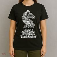 White Chess Knight Piece Mosaic T-Shirt thumb 4