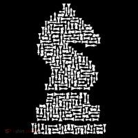 White Chess Knight Piece Mosaic Women's Hoodie thumb 2