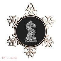 White Chess Knight Piece Mosaic Ornament thumb 0